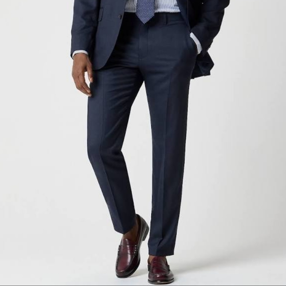 J. Crew ClassicThompson Navy Men's Dress Pants 100% Wool 29x32 NWT